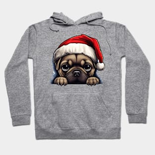 Christmas Peeking Puppy Hoodie